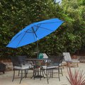 Pure Garden 10-Foot Patio Umbrella, Brilliant Blue 50-LG1035